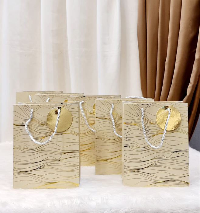 Random Colour Small Size Paper Bag With Handle 23 x 18 x 10 cm Gift Paper bag, Carry Bags, gift bag, gift for Birthday, gift for Festivals, Season's Greetings and other Events