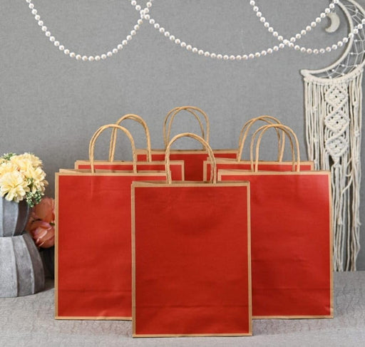 Small Size  (21 X15 X8 cm) Paper Bags With Handle Gift Paper bag, Carry Bags, gift For Valentine Gifting, marriage Return Gifts, Birthday, Wedding, Party, Season's Greetings