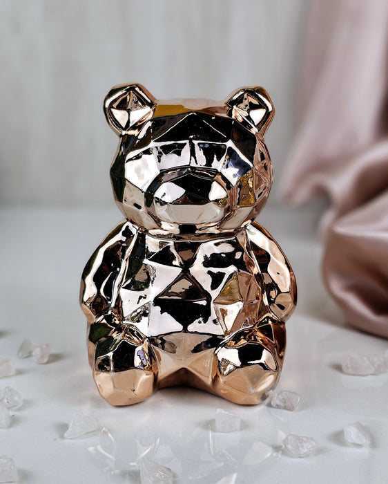 1 Pc Big Ceramic Silver Teddy Bear Showpiece for Home Decor, Statue, Living Room, Decorative Gift Item, Table Decor,Centre Piece,Diwali Gifting(Pack of 1)