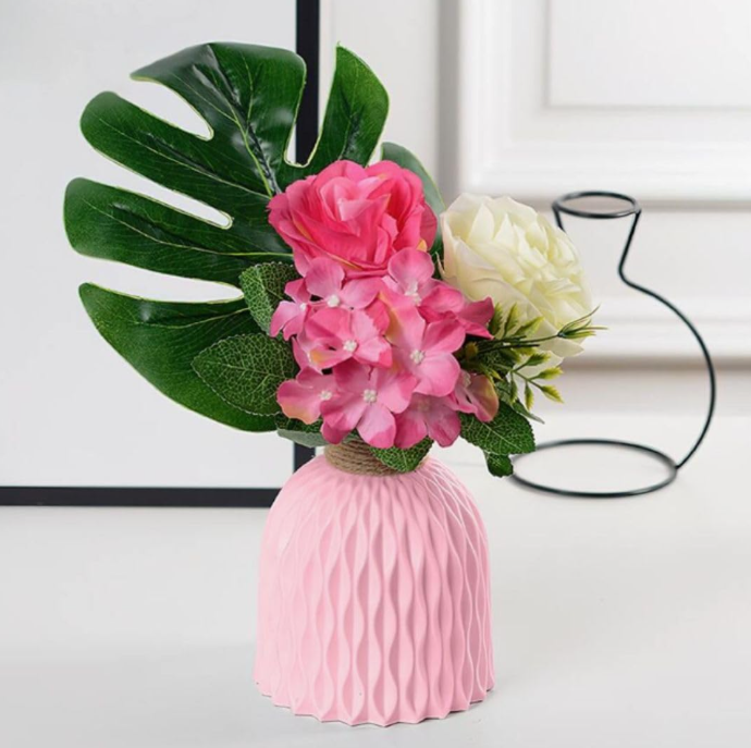 Light Weight Plastic Vase for Flowers, Gifting, Home Decor, Bedroom Décor Item, Living Room,Restaurant-cafes Centerpieces Decoration and Craft