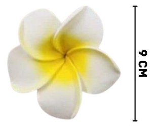 Artificial Big Fake Foam Hawaii Beach Water Floating Flowers for Decoration, Pooja Thali. Festival & Events, Home, Table, Bedroom, Pooja Room, DIY Craft (White)