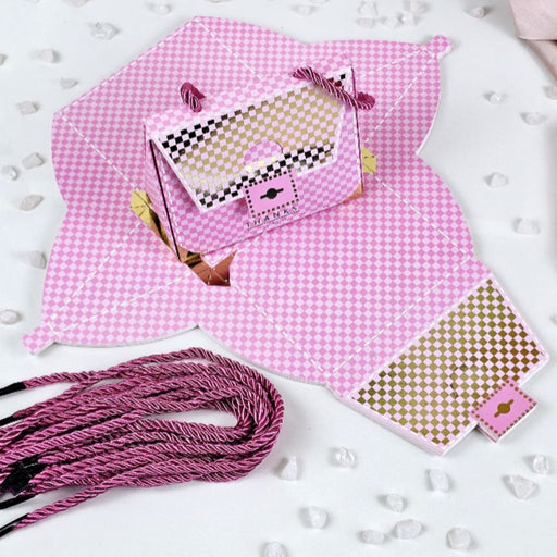 Purse shape Gift Boxes with handle Gift Paper Boxes, gift for Birthday Gifting, Gifts, Birthday, Wedding, Party, Season's Greetings(pink)