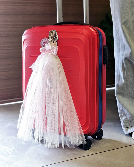 Princess Topper Cutout/ SuitcaseTopper Net Band with Glue Drop | DIY Decorative Cutout for Trousseau Packing, Wedding Gifting, Return Gifts, Bags & Trolley Bag Decor