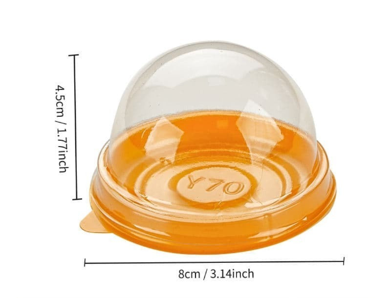 Mini Dome Food Cover (7.5 x 5 cm) | Transparent Food Cover for Sweets, Dry Fruits, Butter & Desserts | Dust & Insect Protection | Reusable Food Grade Cover