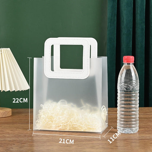 Transparent Gift Bag with Leather Handle | Premium Hamper & Return Gift Bag | 3 Sizes Available