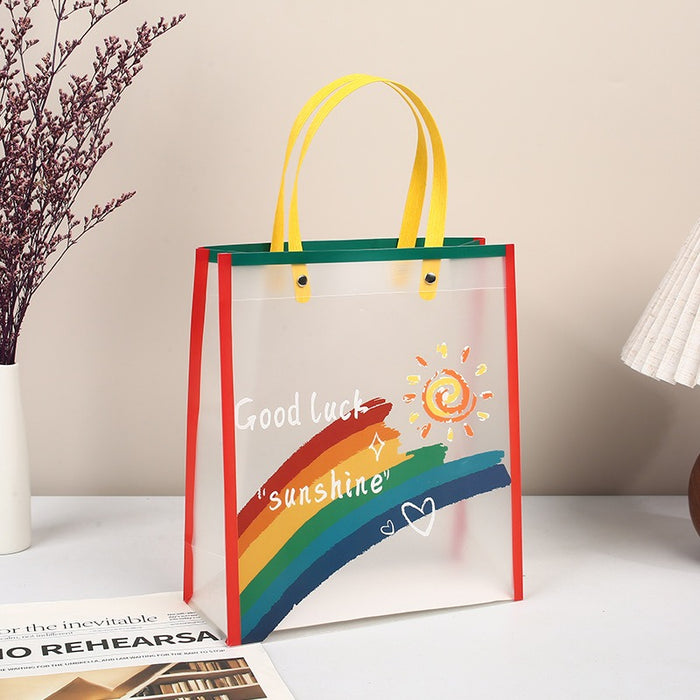 Birthday Theme PVC Gift Bag with Handle | Reusable Return Gift & Hamper Bag | 22×9×25 CM