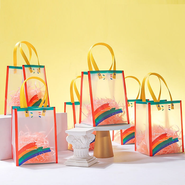 Birthday Theme PVC Gift Bag with Handle | Reusable Return Gift & Hamper Bag | 22×9×25 CM