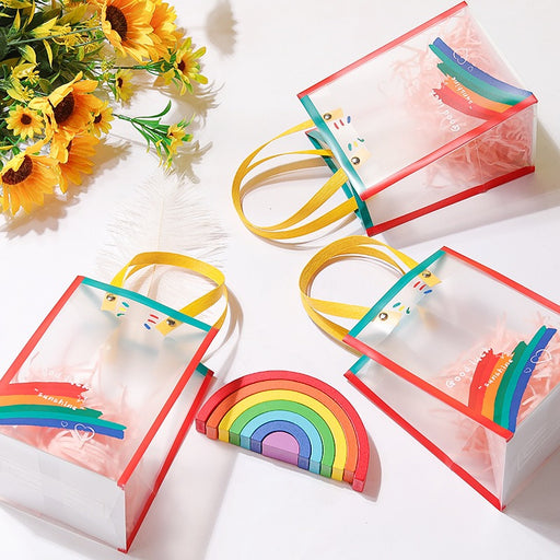 Birthday Theme PVC Gift Bag with Handle | Reusable Return Gift & Hamper Bag | 22×9×25 CM