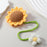 2 Pcs Artificial Sunflower Crochet Hanging Ornament for Home Decor | Handmade Sunflower Car Mirror Hanging Accessory | Crochet Flower Car Dashboard Decoration | Home, Window, Door