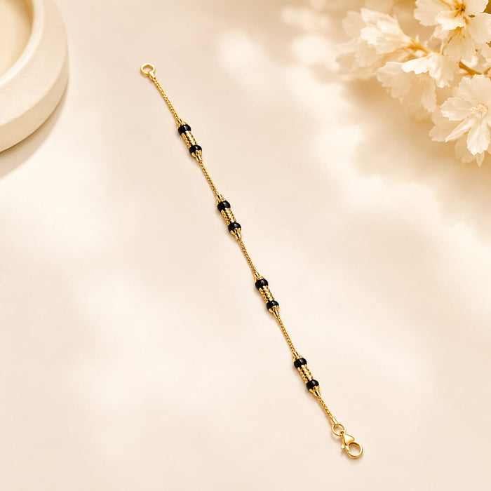 1 Pcs Elegant Gold Pearl Layered Bracelet Rakhi for Women | Adjustable Lumba Rakhi Bhabhi Rakhi Bracelet