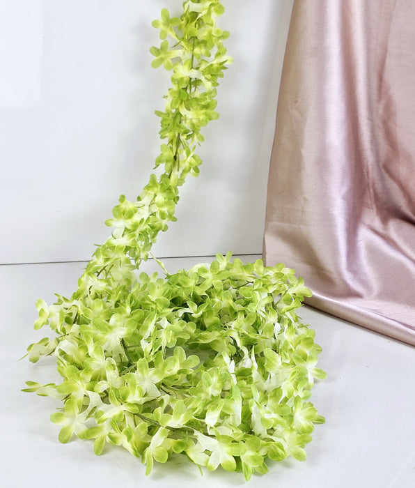 Artificial Ixora Flower Garlands, Wall Hanging decorative String Lines items for Anniversary Decoration, Home Decor, Pooja, Functions Decor (Small petals)