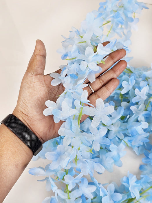 Artificial Ixora Flower Garlands, Wall Hanging decorative String Lines items for Anniversary Decoration, Home Decor, Pooja, Functions Decor (Small petals)