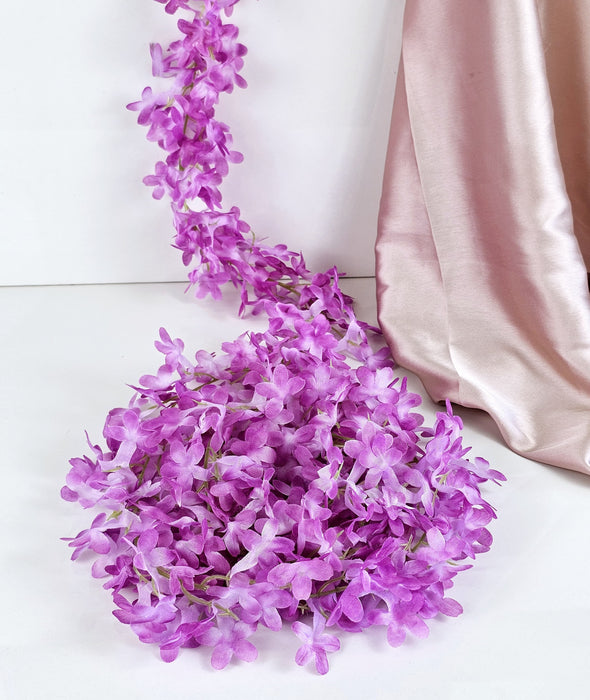 Artificial Ixora Flower Garlands, Wall Hanging decorative String Lines items for Anniversary Decoration, Home Decor, Pooja, Functions Decor (Small petals)
