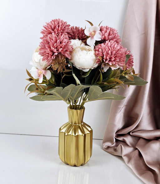 Artificial Dahlia Peony Flowers for Home Decor, Gifting, Office, Living Room, Bedroom, Event,Birthday,(without Vase Pot)