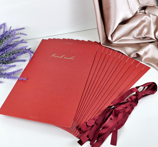 Folding Paper Box With Ribbon Decorative Paper Folding Favor Storage Box for Wedding, Return Gift box In Festivals, Birthday, Perfect for Packing Chocolate box (Red)