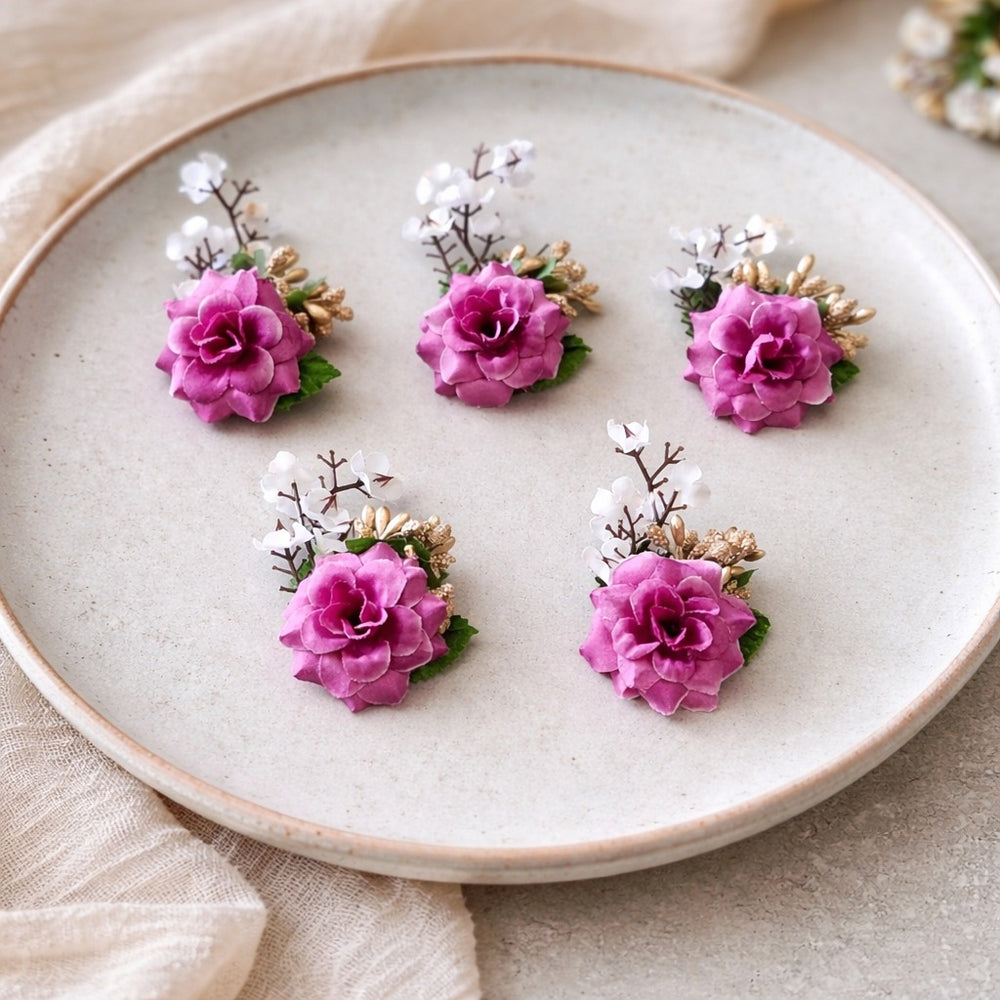 colour Artifical Flower stylish Brooches Ready to use flower bunch for any occation, Hamper decoraton, Toran decoration stylish brooches.