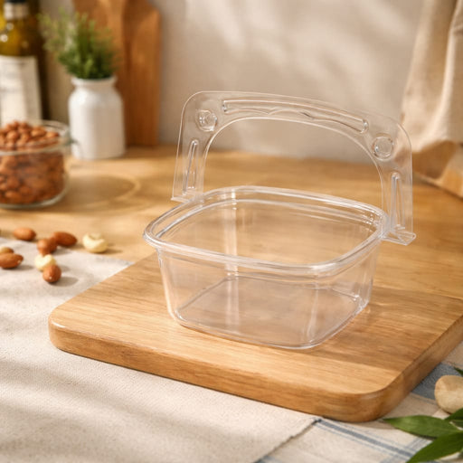 Transparent Packaging Box | Portable Disposable  Box for Picnic, Dryfruit Packing ,Camping, Gift Packing (3 Sizes Available)