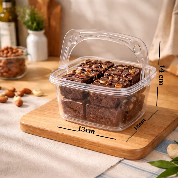 Transparent Packaging Box | Portable Disposable  Box for Picnic, Dryfruit Packing ,Camping, Gift Packing (3 Sizes Available)