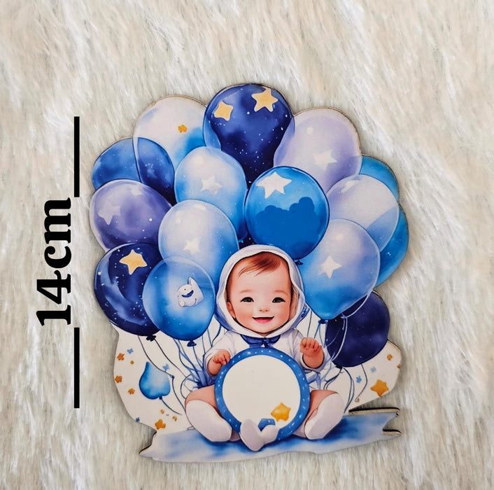 12 Pcs Baby Shower MDF Cutout 5-6 Inch Mix Design Set (Blue & Pink) | Baby Boy & Girl Hamper Decoration | DIY Welcome Baby Party Decor