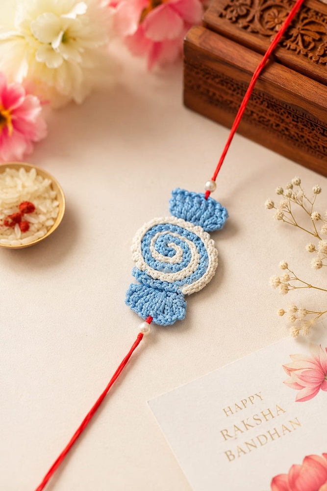 Handmade Crochet Kids Rakhi | Cute Cartoon Design Rakhi | Soft Cotton Thread Rakhi for Brother | Premium Raksha Bandhan Rakhi