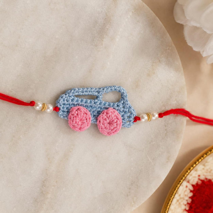 Handmade Crochet Kids Rakhi | Cute Cartoon Design Rakhi | Soft Cotton Thread Rakhi for Brother | Premium Raksha Bandhan Rakhi