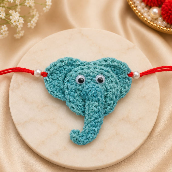 Handmade Crochet Kids Rakhi | Cute Cartoon Design Rakhi | Soft Cotton Thread Rakhi for Brother | Premium Raksha Bandhan Rakhi