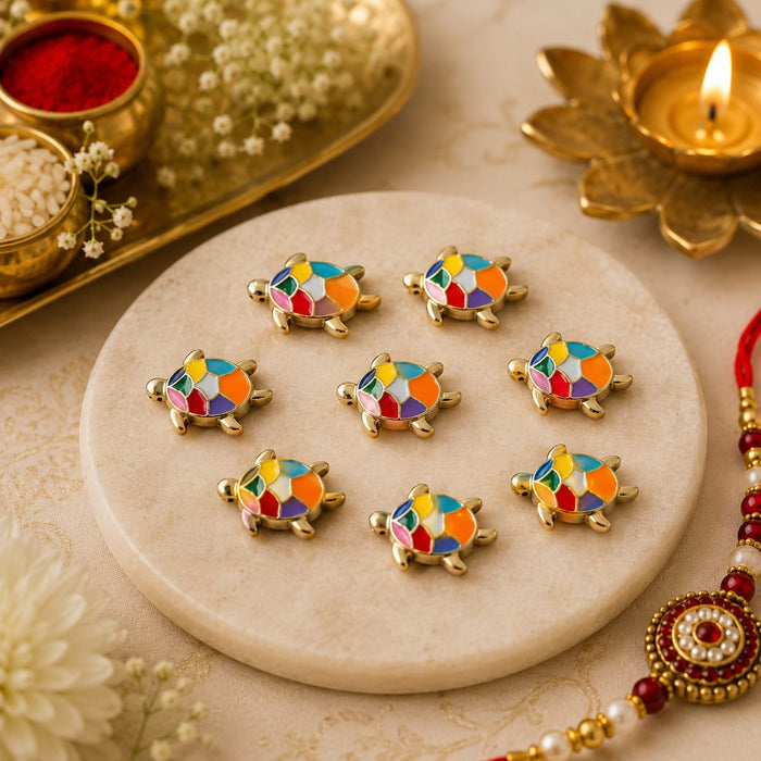 8 PCS Cute designer Rakhi Charms | Football, Ganesha, Tortoise & Cute Designer Metal Charms for DIY Rakhi Making