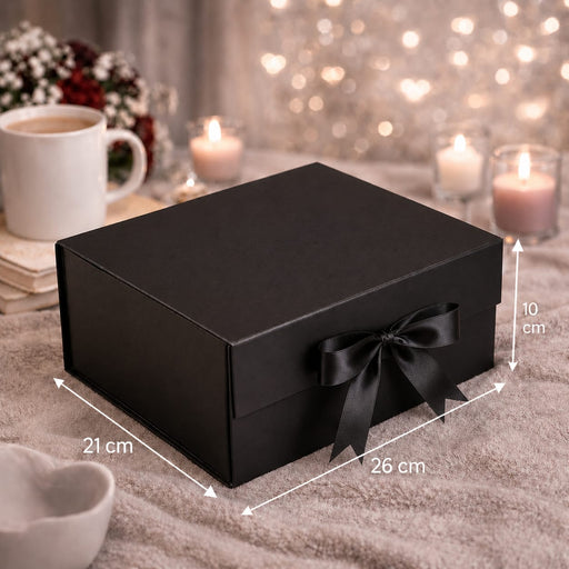 Collapsible  Without Magnet  Decorative Folding Paper Cardboard /Box with ribbon,DIY Box for Gift Hamper,Valentine Gifting,Wedding gifing.