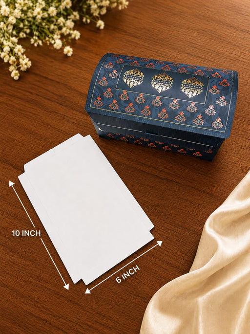 Royal Sandook Premium Printed Curved Gift Hamper Box | Luxury Festive Packaging Box for Raksha Bandhan, Diwali, Wedding & Return Gifts