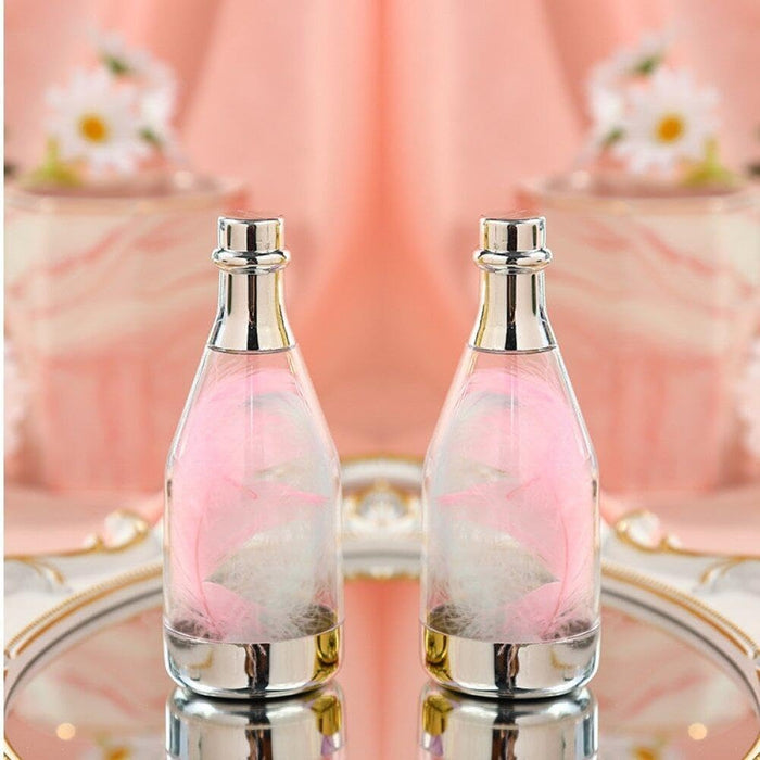 Small Size Golden Acrylic Box Champagne Design Plastic Storage Bottles (11.5 cm) | Perfect for Return Gifts, Chocolates, Dry Fruits & Invitations baatli,batli,chandi