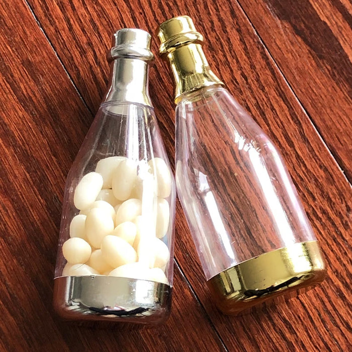 Small Size Golden Acrylic Box Champagne Design Plastic Storage Bottles (11.5 cm) | Perfect for Return Gifts, Chocolates, Dry Fruits & Invitations baatli,batli,chandi