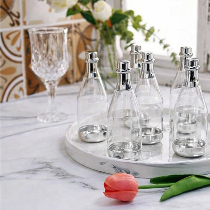 Small Size Golden Acrylic Box Champagne Design Plastic Storage Bottles (11.5 cm) | Perfect for Return Gifts, Chocolates, Dry Fruits & Invitations baatli,batli,chandi