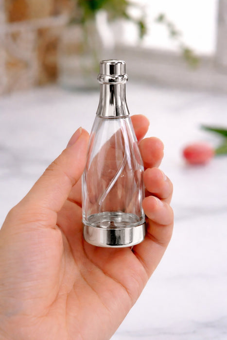 Small Size Golden Acrylic Box Champagne Design Plastic Storage Bottles (11.5 cm) | Perfect for Return Gifts, Chocolates, Dry Fruits & Invitations baatli,batli,chandi