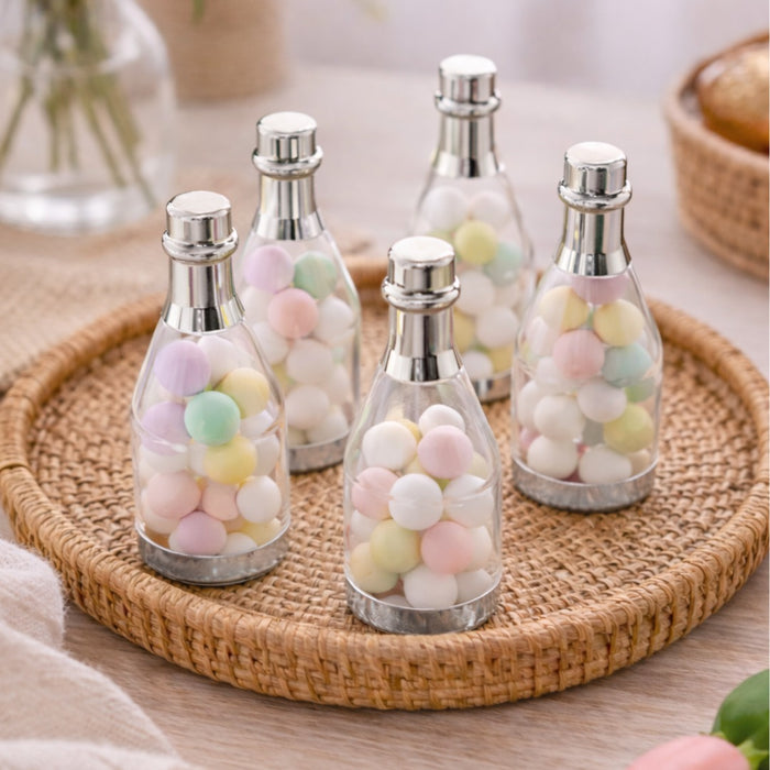 Small Size Golden Acrylic Box Champagne Design Plastic Storage Bottles (11.5 cm) | Perfect for Return Gifts, Chocolates, Dry Fruits & Invitations baatli,batli,chandi