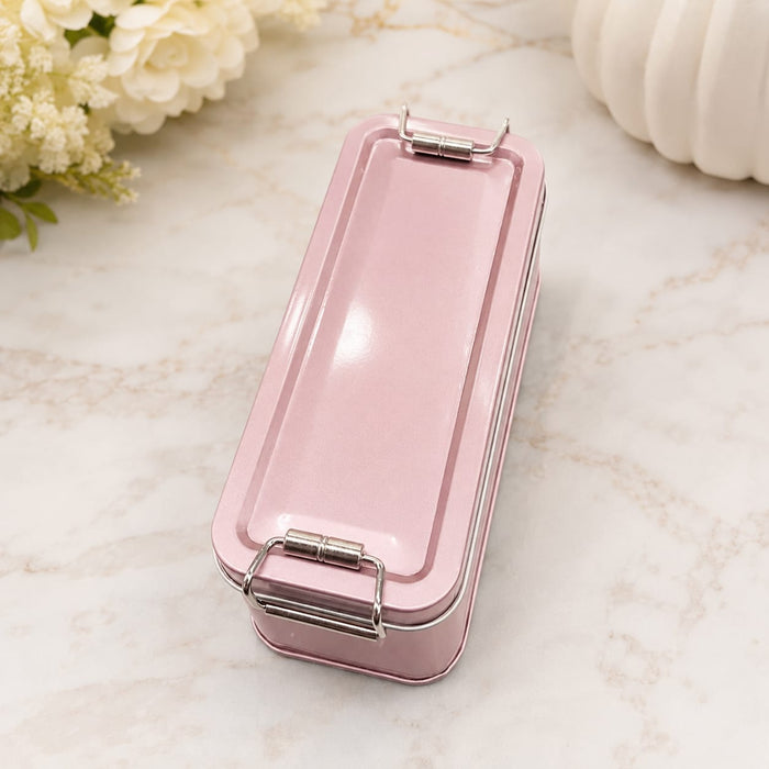 Premium Tin Material Packing Box (15×6×6 cm) | Food Container for Fruits,Desserts, Snacks, Gifting ,Tiffin, Picnic & Travel ( Not For Liquids )