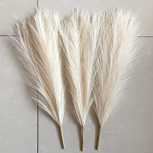 small Faux Pampas Grass Artificial Flowers Fake Flower for Home, Office, Bedroom, Balcony, Living Room, Table Decoration, Plants and Craft Items Corner
