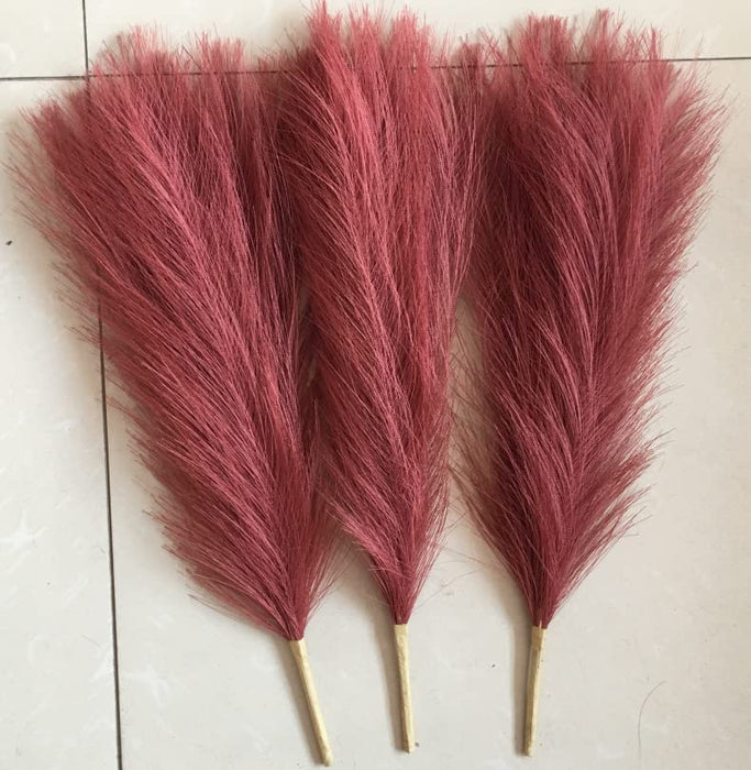 small Faux Pampas Grass Artificial Flowers Fake Flower for Home, Office, Bedroom, Balcony, Living Room, Table Decoration, Plants and Craft Items Corner