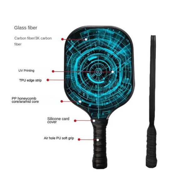 1 Pickleball Paddle (Only 1 Racquet)-Durable Surface with Cushion Comfort Handle Grip, Lightweight Outdoor Pickle Ball Game Kit for Kids & Adults (1 Racquet)