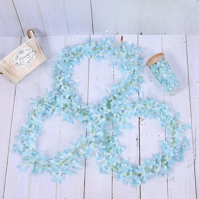 Artificial Ixora Flower Garlands, Wall Hanging decorative String Lines items for Anniversary Decoration, Home Decor, Pooja, Functions Decor (Small petals)