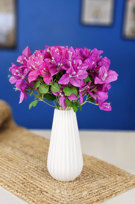 Artificial Bougainvillea Fake Flowers for Home Decor, Living Room, Balcony, Wedding Decoration, Decorative Bouquet, Craft Items, Gift Ideas, Table Centerpieces(Pack of 8)
