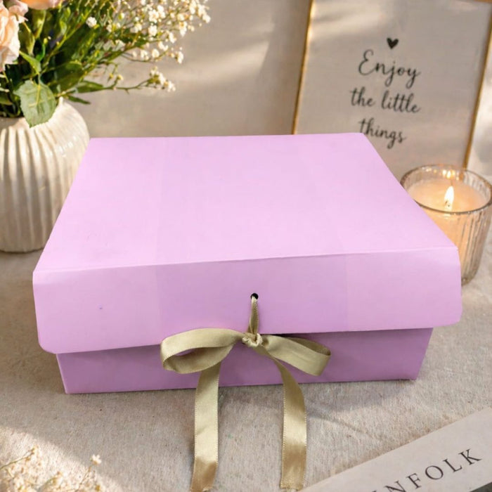 Collapsible  Without Magnet  Decorative Folding Paper Cardboard /Box with ribbon,DIY Box for Gift Hamper,Valentine Gifting,Wedding gifing.