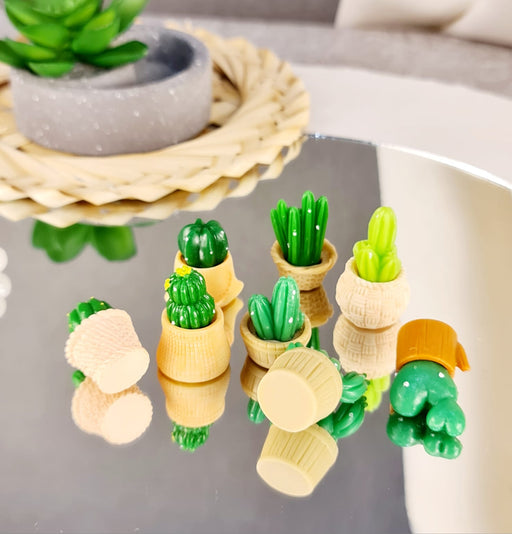 Cactus set Outdoor Fairy Garden Accessories Miniatures,Mini garden decor Craft project Tools, Dollhouse miniature, Desk Top decor for Home,office