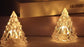 Acrylic Crystal Chritsmastree Design Flameless and Smokeless Led Tea Light Candle for Gifting,House, Light for Balcony, Room, Birthday, Festival Christmas Decoration
