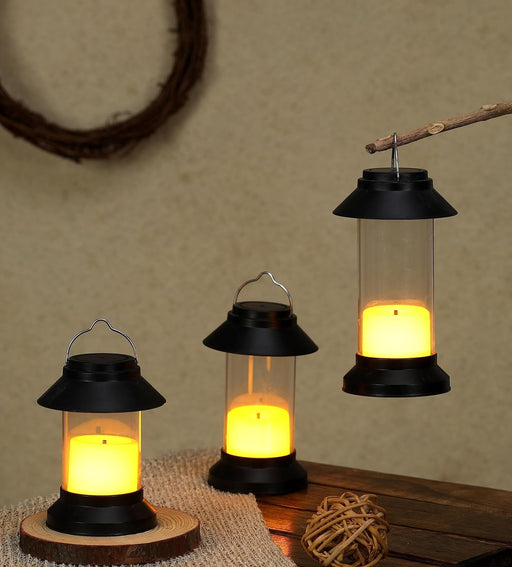 small size Flameless and smokeless Acrylic Antique LED Hurricane Lantern Lamp and Wireless Wall Hanging Candle for Home,Living Room, Wall Decor, Diwali Decorations (small)