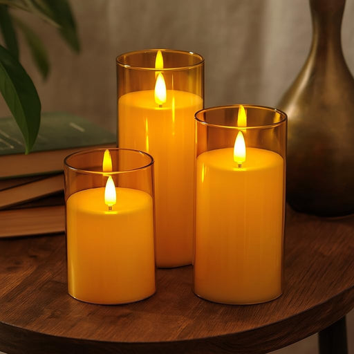 Flameless Led Tea Light Piller Candle for Home Decoration (small, medium, large)