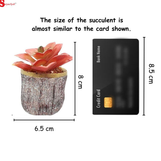 Mini Artificial Succulent with Ceramic Pot Exquisite Faux Plant to Add Charm to Your Home, Perfect for Gifting, Office, Home Decor