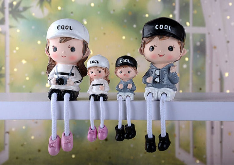 Hanging Legs Cute Boy and Girl Toy Home Decor Showpiece – Elegant Hanging Leg Design for Decorative Room Enhancement