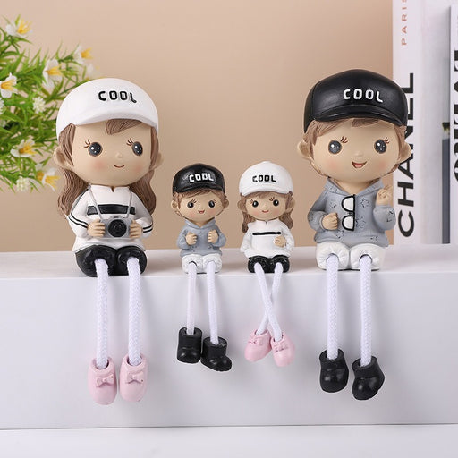 Hanging Legs Cute Boy and Girl Toy Home Decor Showpiece – Elegant Hanging Leg Design for Decorative Room Enhancement