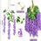 (43.2 inch) Artificial Wisteria Vine Ratta Fake Wisteria Hanging Garland Silk Long Hanging Bush Flowers String for Home Decor,Diwali Decor,Valentine's Day Decoration