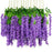 (43.2 inch) Artificial Wisteria Vine Ratta Fake Wisteria Hanging Garland Silk Long Hanging Bush Flowers String for Home Decor,Diwali Decor,Valentine's Day Decoration